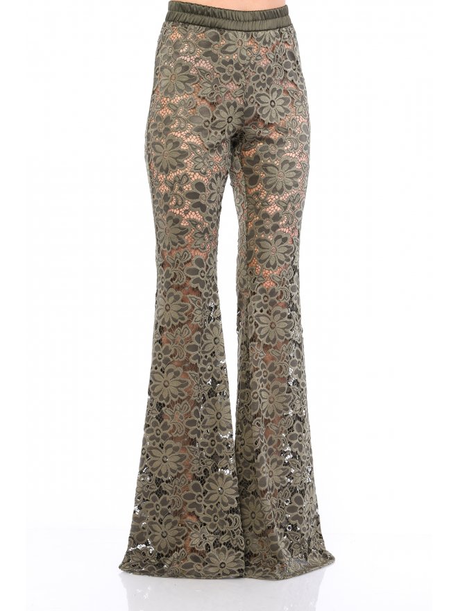 TGH PROVOCATIVE LACE FLARED PANTS