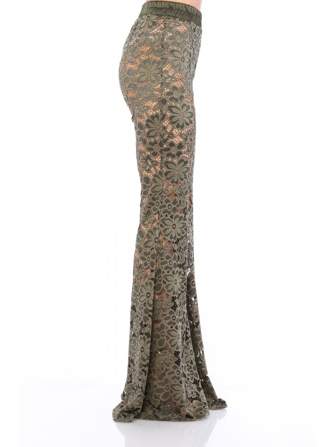 TGH PROVOCATIVE LACE FLARED PANTS