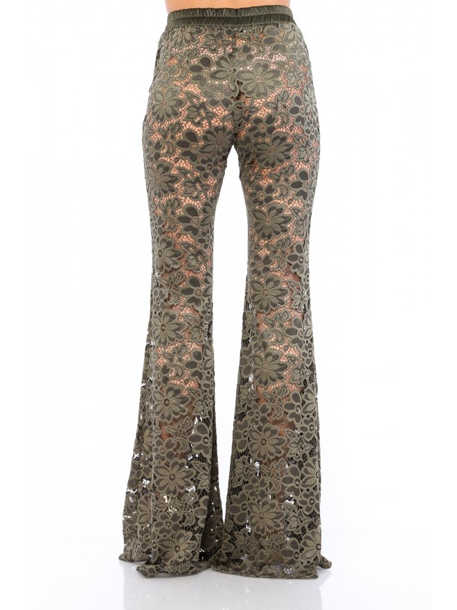 TGH PROVOCATIVE LACE FLARED PANTS