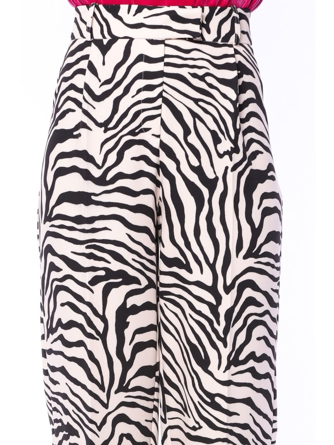 TGH PANTALONI PALAZZO ZEBRA PRINT