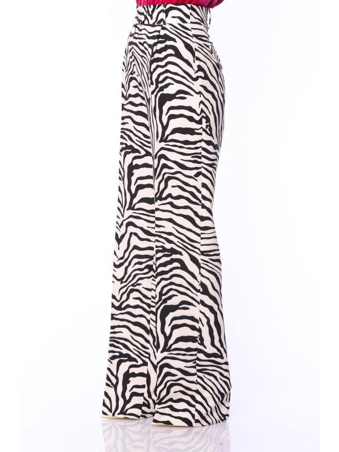 TGH PANTALONI PALAZZO ZEBRA PRINT