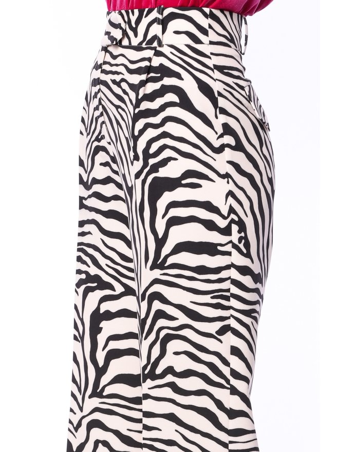 TGH PANTALONI PALAZZO ZEBRA PRINT