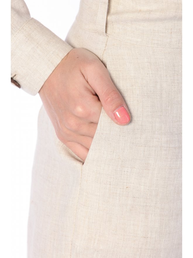 CARLA PURO LINO CARGO ASYMMETRIC BUTTONS JUMPSUIT