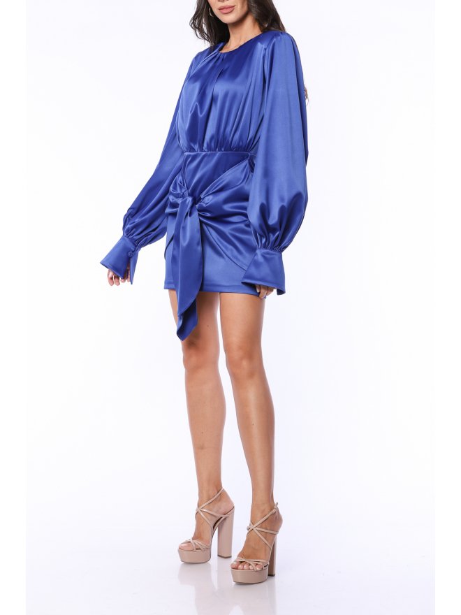 TGH ROCHIE MINI DIN SATIN TRENDSETTING CU ESARFA IN TALIE 