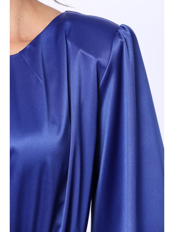 TGH ROCHIE MINI DIN SATIN TRENDSETTING CU ESARFA IN TALIE 