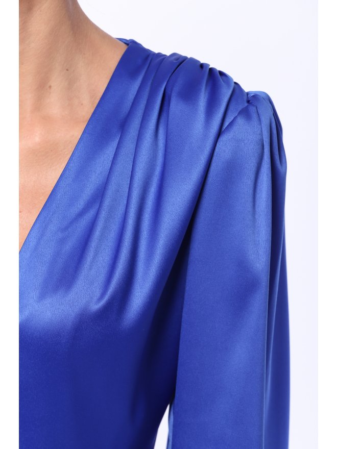 TGH ROCHIE MIDI DIN SATIN GRACE&STYLE CU VOLAN