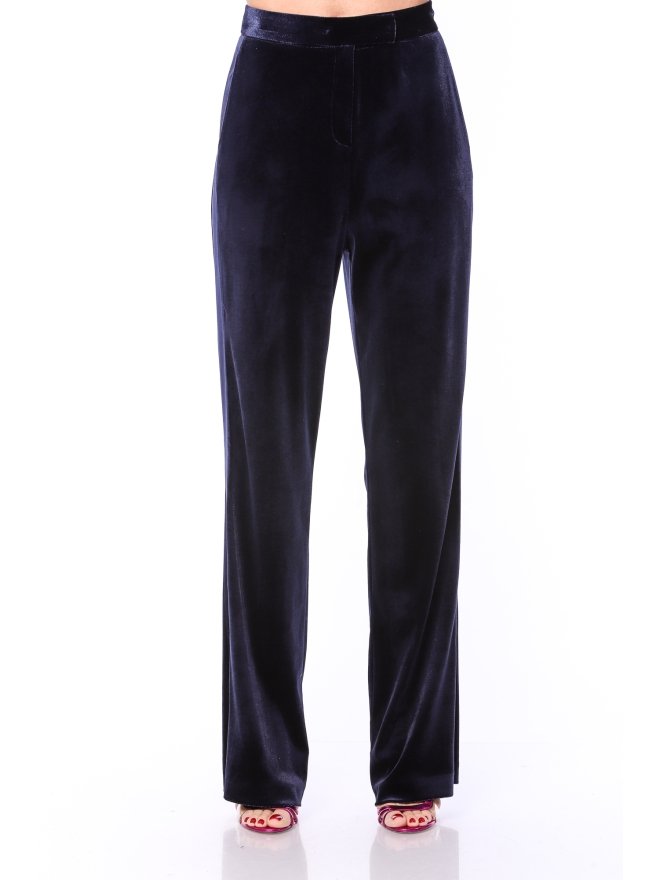 TGH PANTALONI DREPTI CU VISPUSCA DIN SATIN VELVET MISTERY