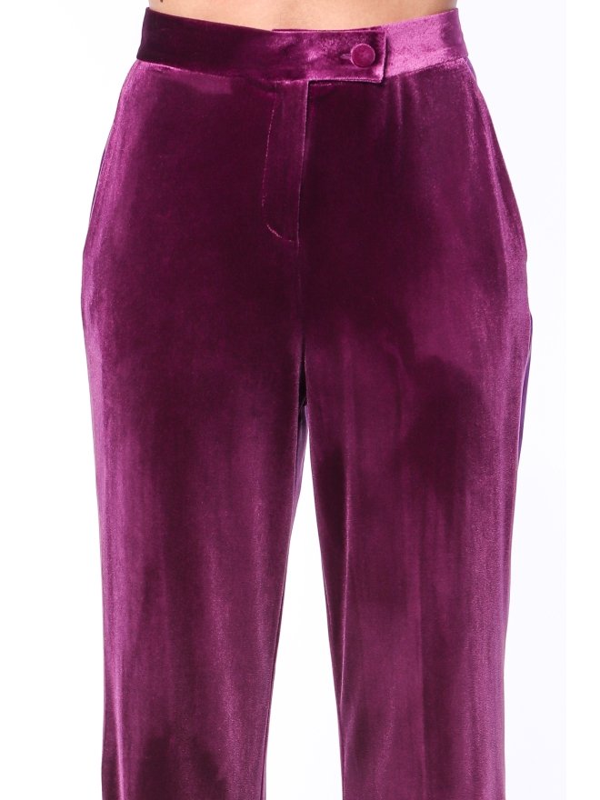 TGH PANTALONI DREPTI CU VISPUSCA DIN SATIN VELVET MISTERY