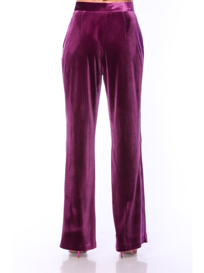 TGH PANTALONI DREPTI CU VISPUSCA DIN SATIN VELVET MISTERY