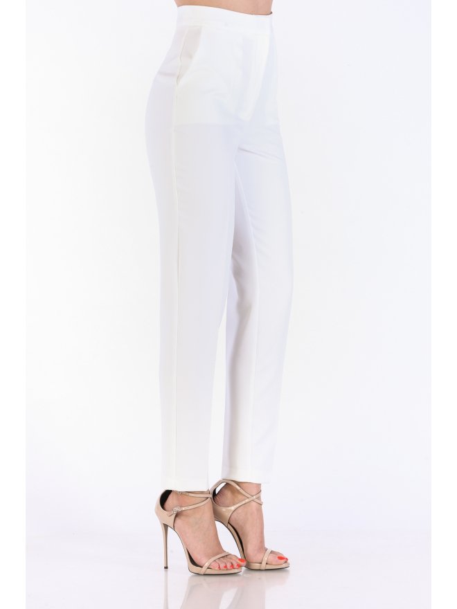 ISABEL HIGH-WAIST CIAGERETTE STYLE TAILORED PANTS