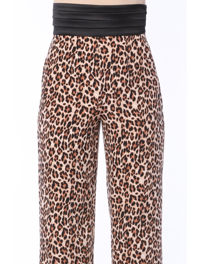TGH JUNGLE FEVER TUXEDO COLOR BLOCK WIDE-LEG PANTS