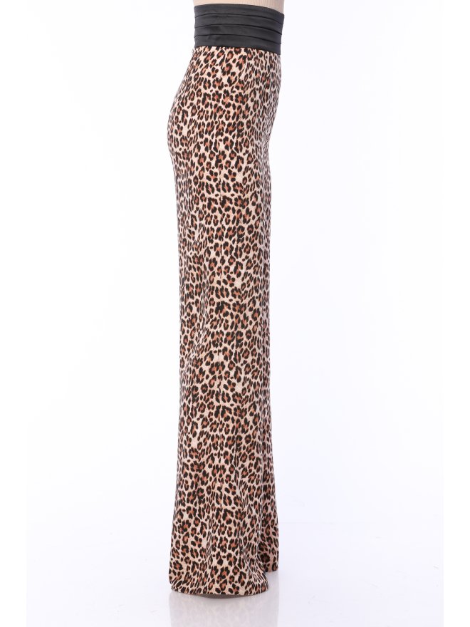 TGH JUNGLE FEVER TUXEDO COLOR BLOCK WIDE-LEG PANTS