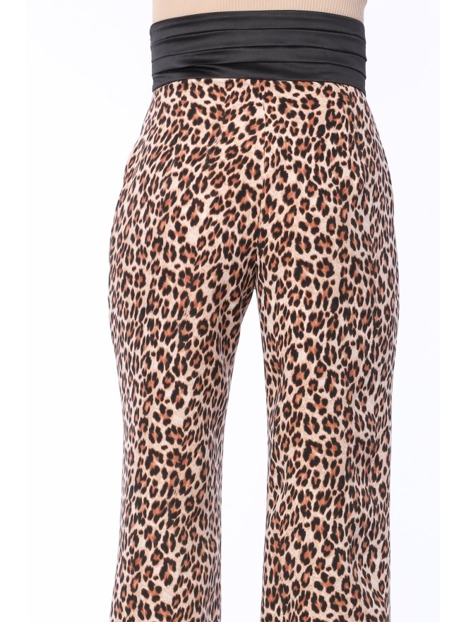 TGH JUNGLE FEVER TUXEDO COLOR BLOCK WIDE-LEG PANTS