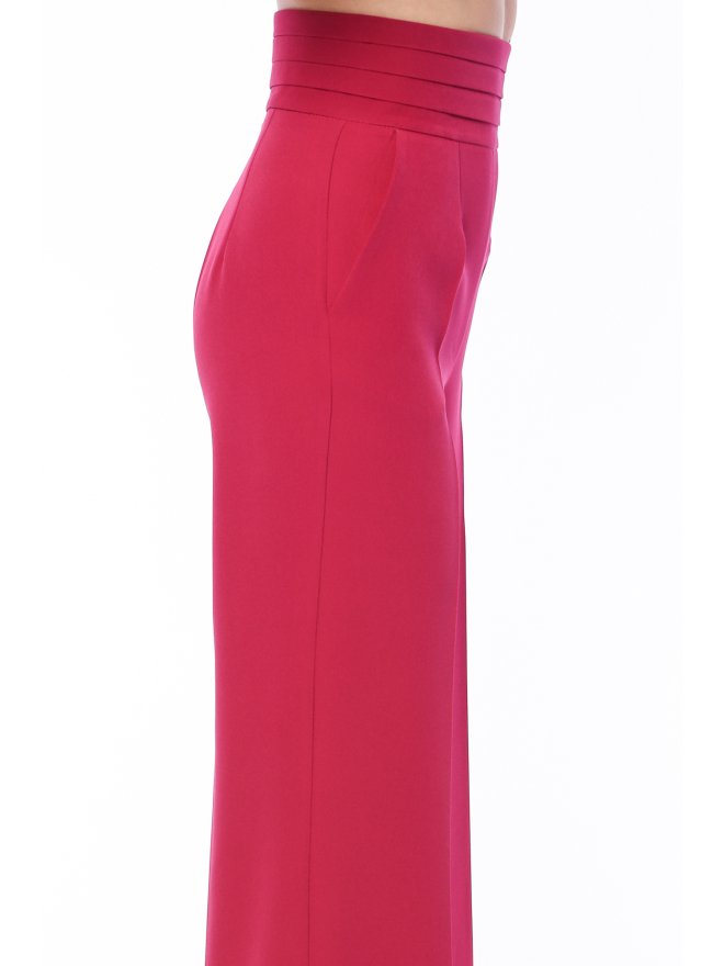 TGH TUXEDO STYLE PLEATED WAIST WIDE-LEG PANTS