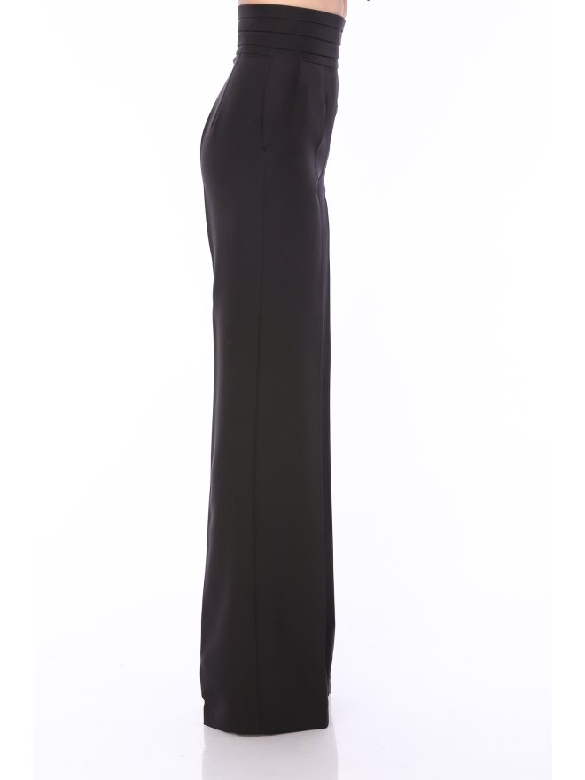 TGH TUXEDO STYLE PLEATED WAIST WIDE-LEG PANTS