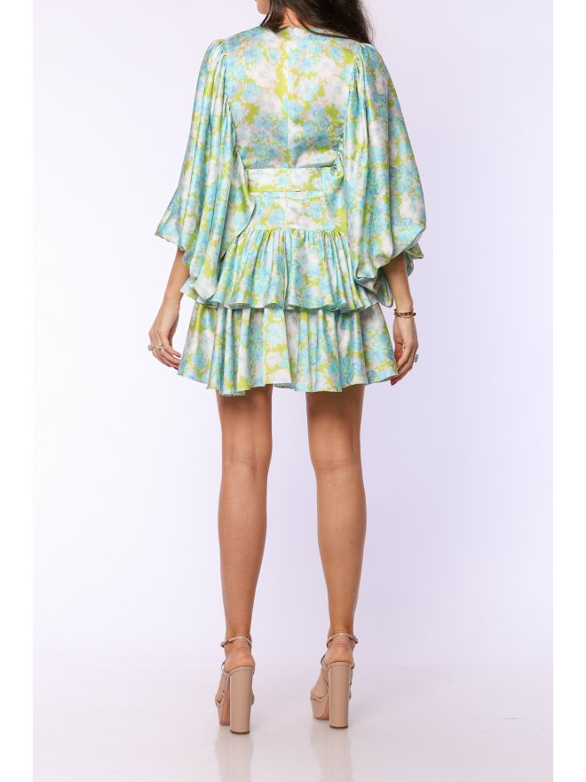 TGH ROCHIE MINI CU MANECI BUFANTE SI PRINT FLORAL