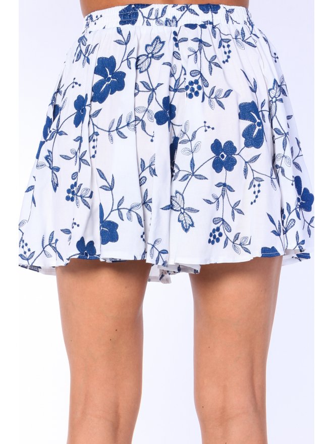 POESSE PANTALONI SCURTI GREECE CU PRINT FLORAL
