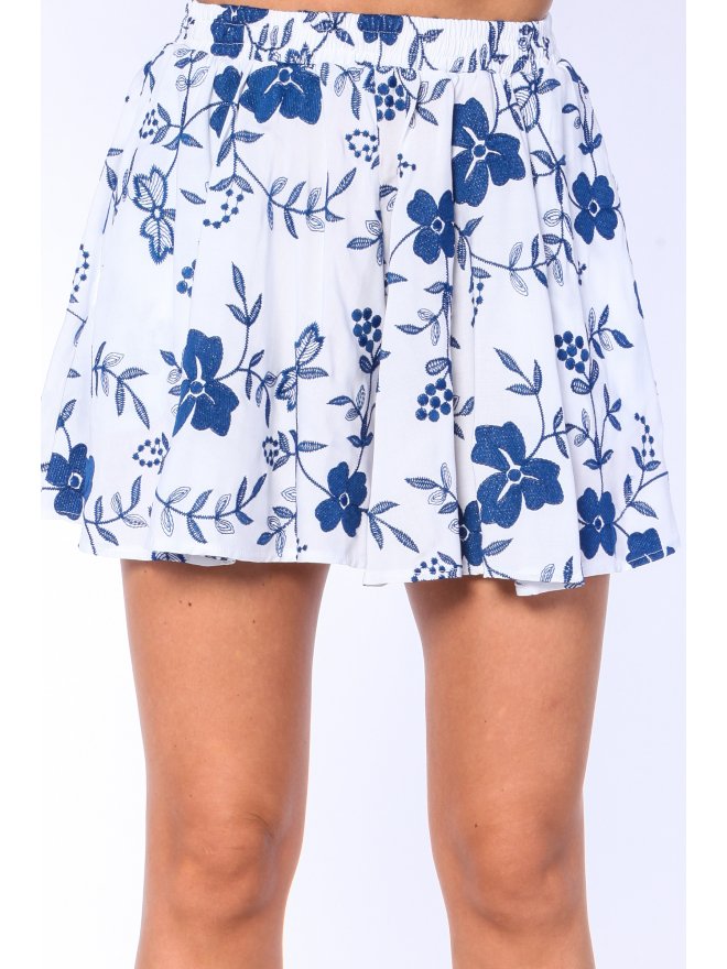 POESSE PANTALONI SCURTI GREECE CU PRINT FLORAL
