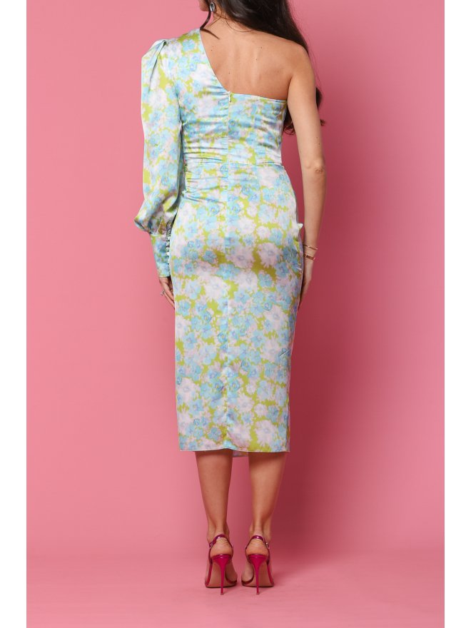 TGH ROCHIE MIDI CU MANECA BUFANTA SI PRINT FLORAL