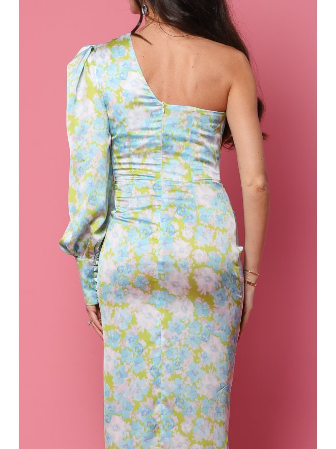 TGH ROCHIE MIDI CU MANECA BUFANTA SI PRINT FLORAL