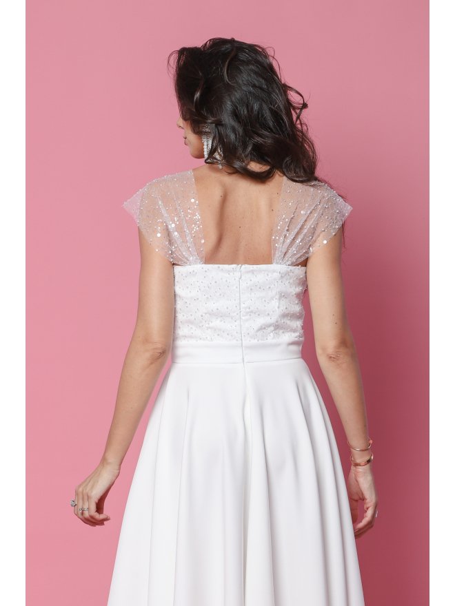 TGH ROCHIE MIDI BRIDAL PEARLS & LACE