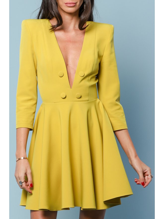 TGH ROCHIE MINI SOPHISTICATION CU DECOLTEU ADANC IN V SI PLIURI