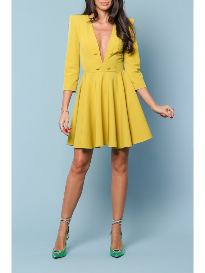 TGH ROCHIE MINI SOPHISTICATION CU DECOLTEU ADANC IN V SI PLIURI