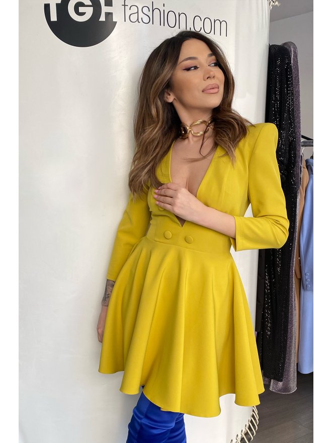 TGH ROCHIE MINI SOPHISTICATION CU DECOLTEU ADANC IN V SI PLIURI