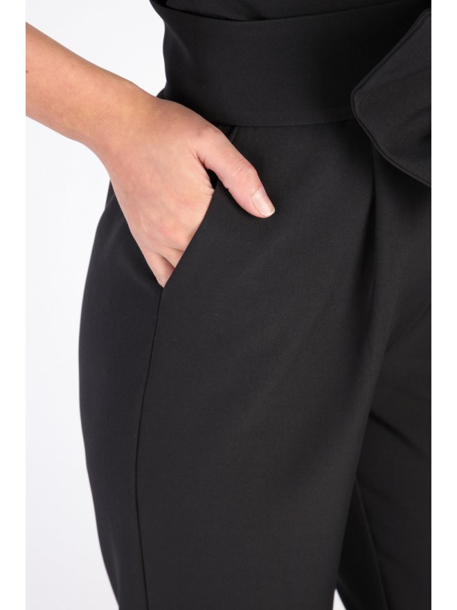 TGH COLOR BLOCK WIDE BUCKLE JUMPSUIT