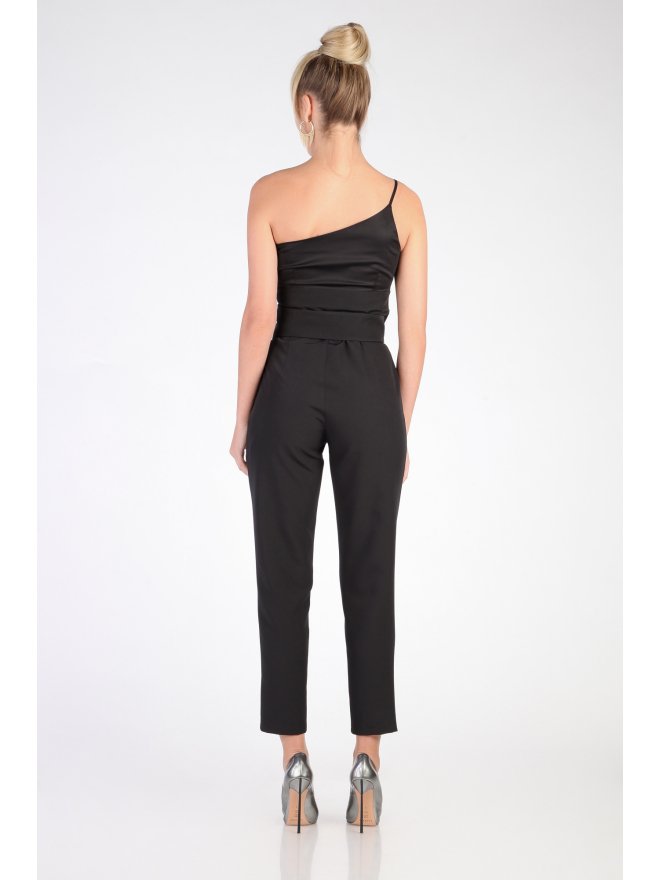 TGH COLOR BLOCK WIDE BUCKLE JUMPSUIT