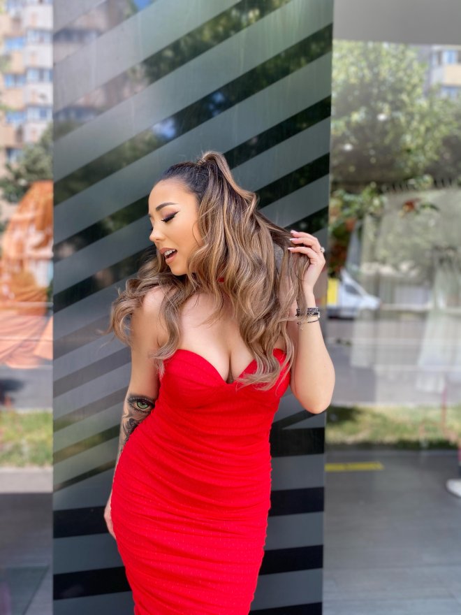 TGH CORSET HOT&INVITING DRAPED MIDI DRESS