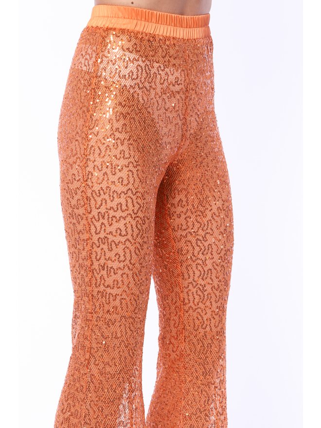 TGH PANTALONI EVAZATI SUMMER SEQUINS BEACH DIN PAIETE