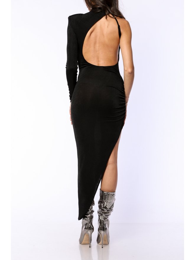 TGH GLAM ROCHIE MIDI DIN LYCRA CU SPATE DECUPAT
