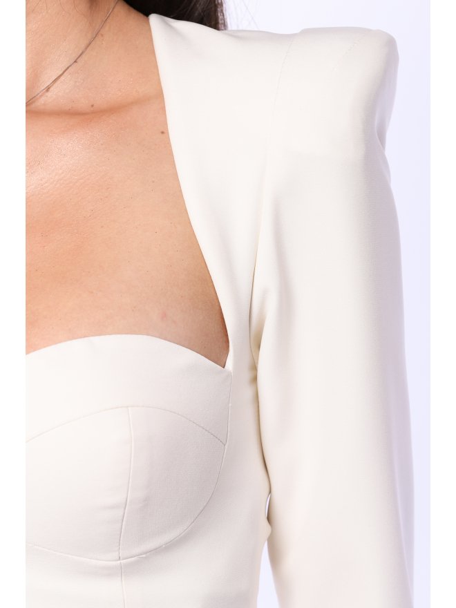 TGH CORSET STYLE HIGH SHOULDERS MINI DRESS