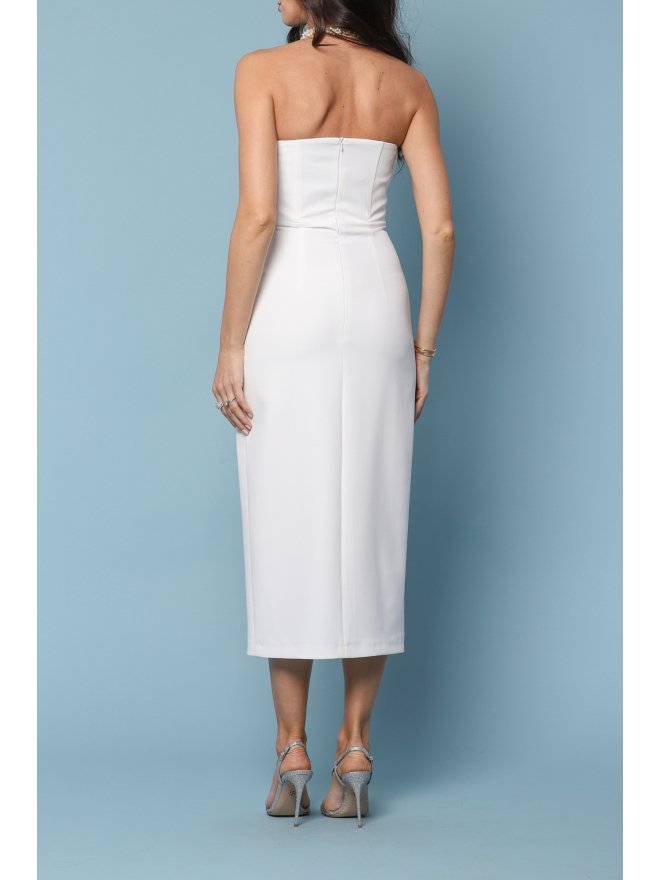 TGH BRIDAL SPECIAL PLEATED CORSET MIDI DRESS