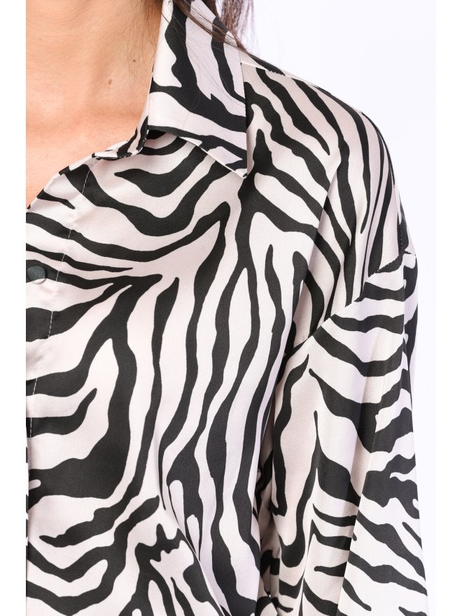TGH ROCHIE-CAMASA MINI DIN SATIN ZEBRA PRINT