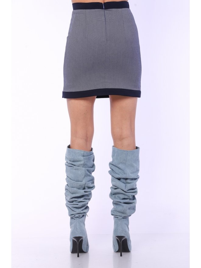 TGH ROYAL GOLDEN BUTTONS MINI SKIRT