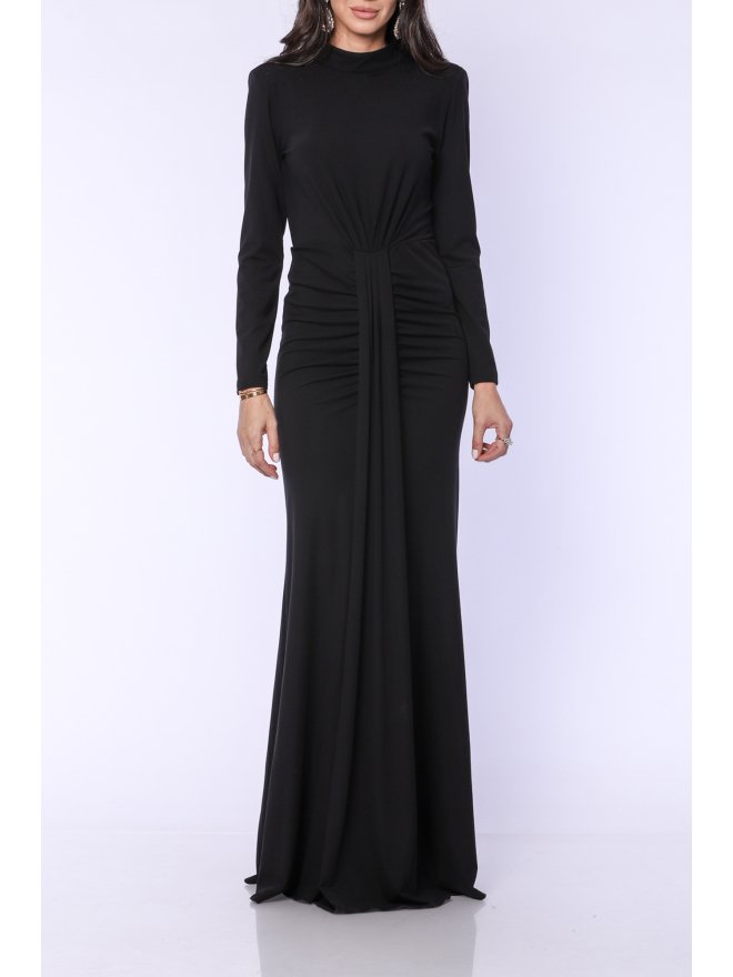 TGH ROCHIE MAXI CHARLOTTE CU MANECI LUNGI SI SPATE DECUPAT