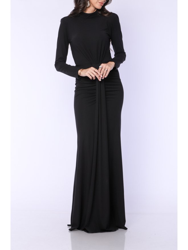 TGH ROCHIE MAXI CHARLOTTE CU MANECI LUNGI SI SPATE DECUPAT