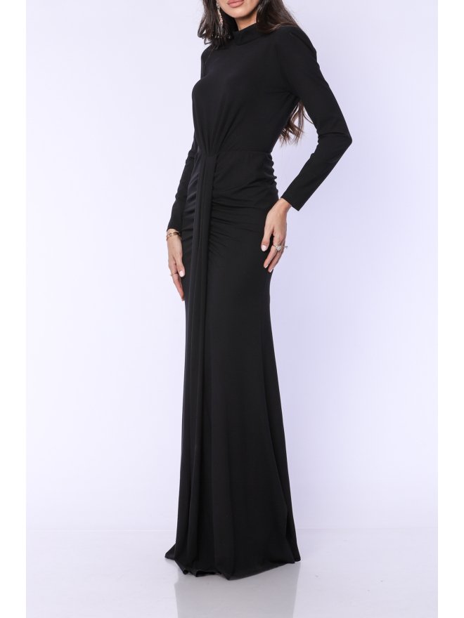 TGH ROCHIE MAXI CHARLOTTE CU MANECI LUNGI SI SPATE DECUPAT