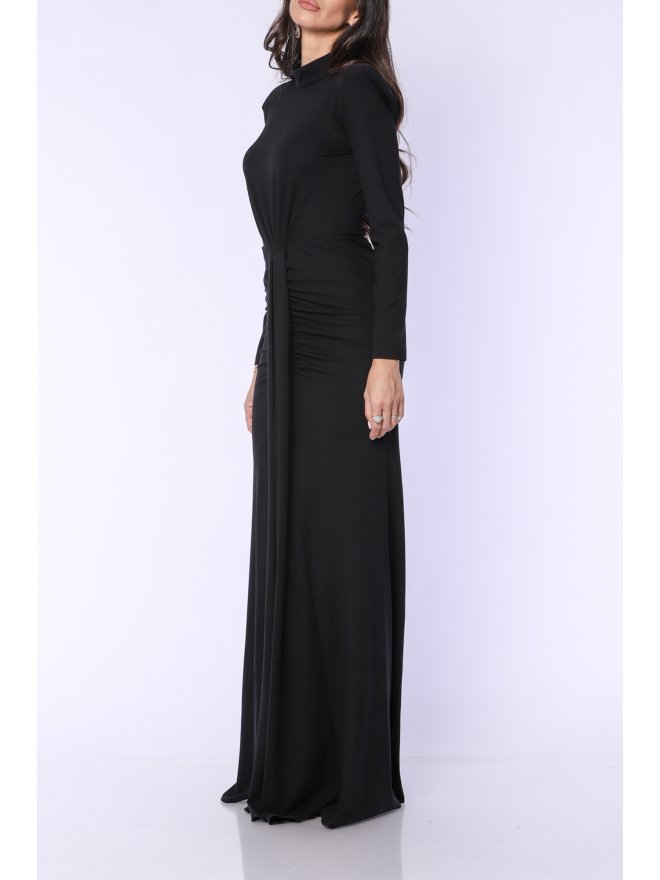 TGH ROCHIE MAXI CHARLOTTE CU MANECI LUNGI SI SPATE DECUPAT