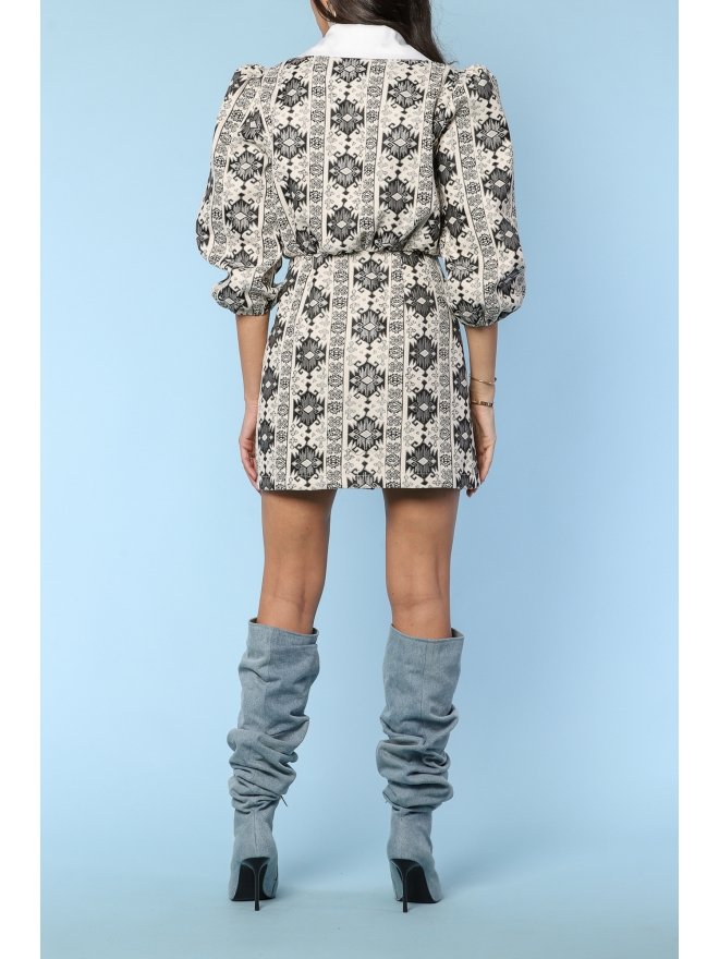 TGH ROCHIE MINI FRANCES CU GULER ASCUTIT SI PRINT BAROQUE