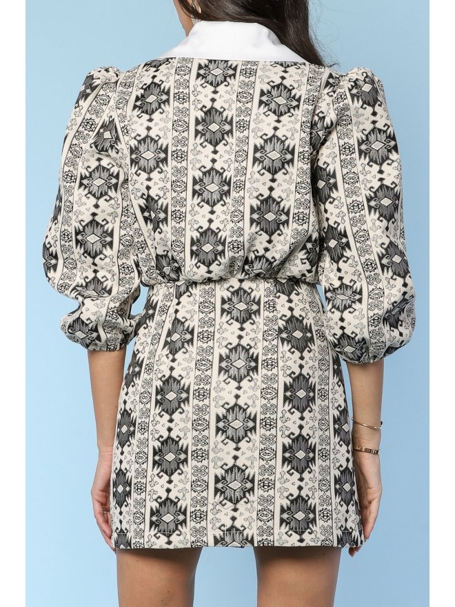 TGH ROCHIE MINI FRANCES CU GULER ASCUTIT SI PRINT BAROQUE