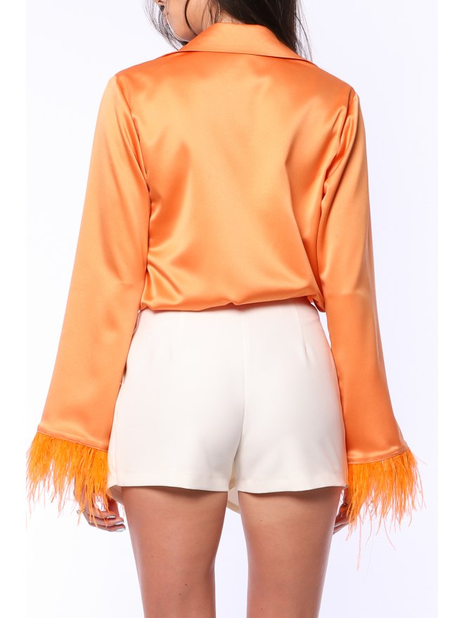 TGH NOT YOUR ORDINARY FEATHERS SATIN SHIRT