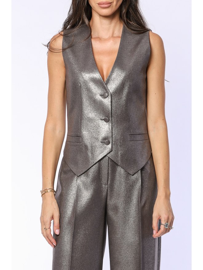 TGH MANHATTAN IRIDESCENT SILVER VEST 