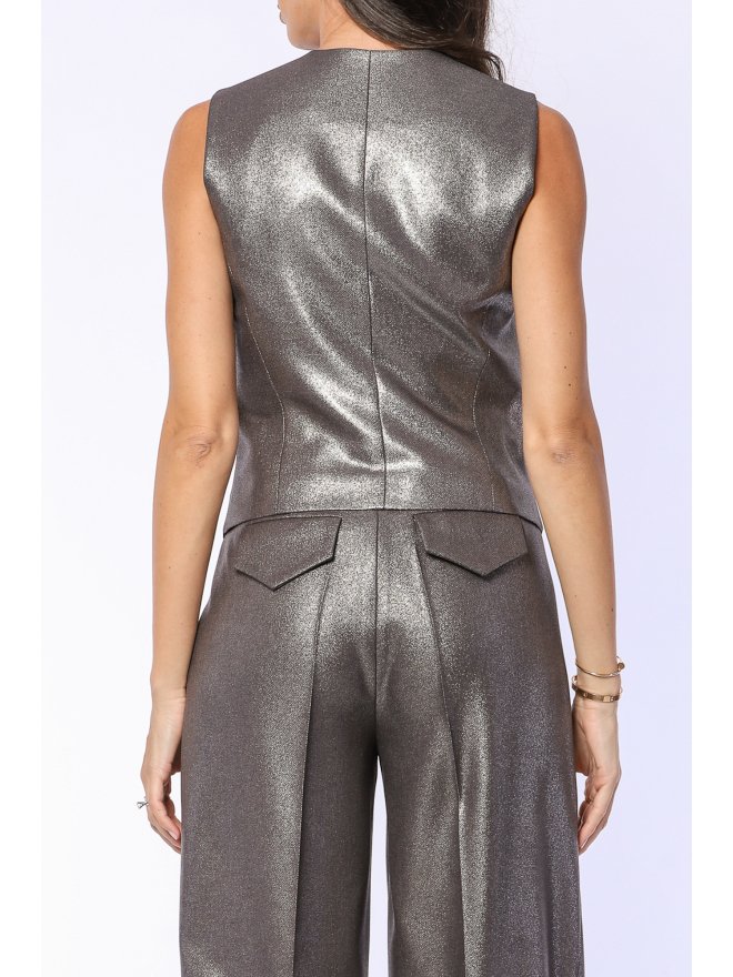 TGH MANHATTAN IRIDESCENT SILVER VEST 