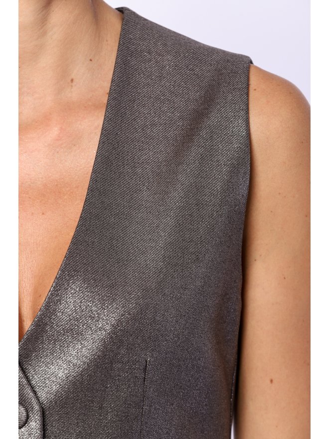 TGH MANHATTAN IRIDESCENT SILVER VEST 