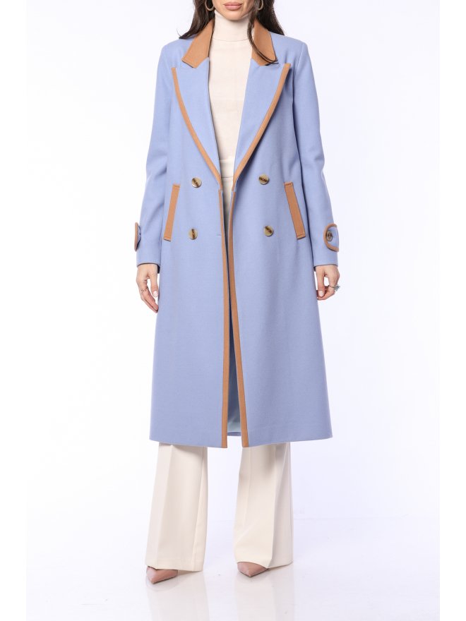 TGH EXQUISITE COLOR BLOCK MIDI COAT