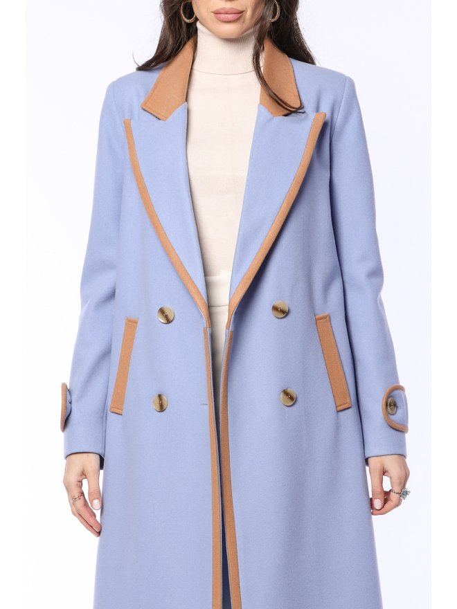 TGH EXQUISITE COLOR BLOCK MIDI COAT