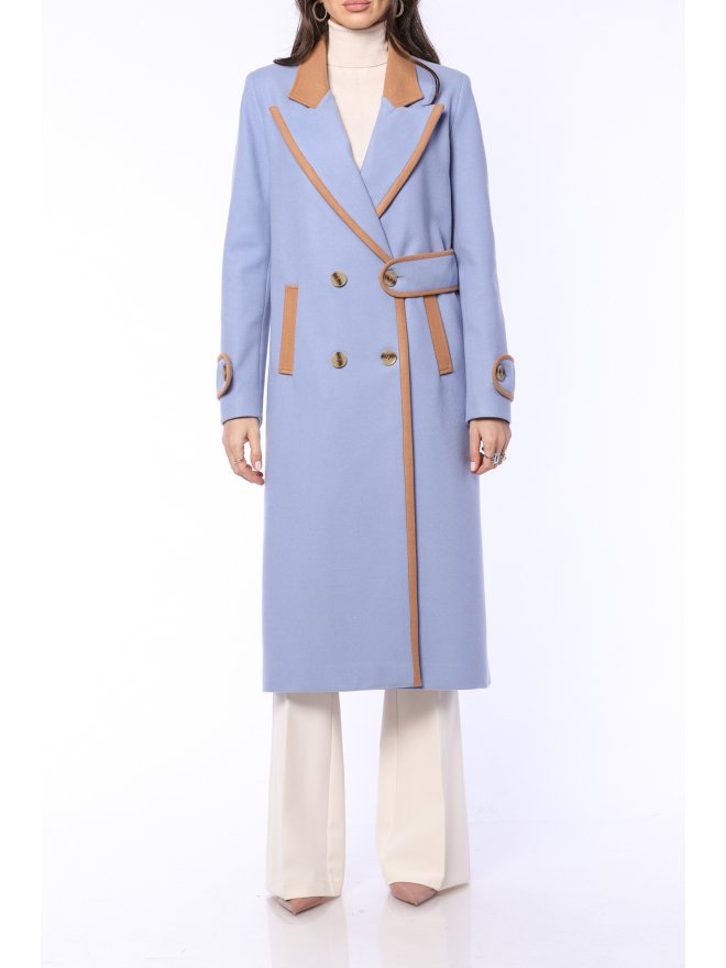 TGH EXQUISITE COLOR BLOCK MIDI COAT